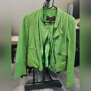 Bernado Leather Jacket Green